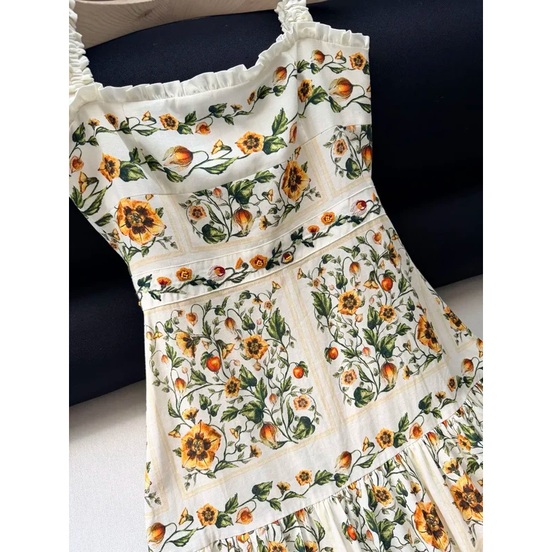 2026 Women Yellow Floral Embro - Embroidery Yellow Dress avaliação e preço