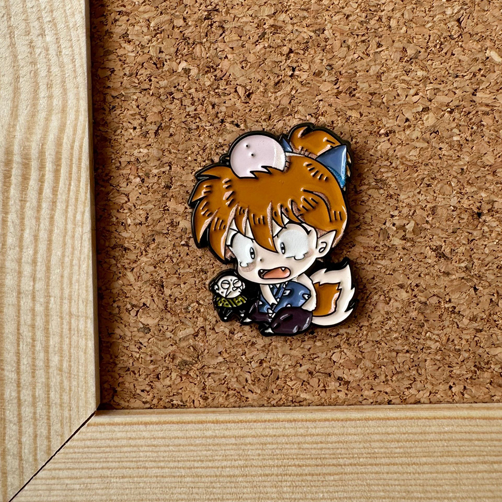 Cartoon Anime Character Enamel - Embroidery Illustration avaliação e preço