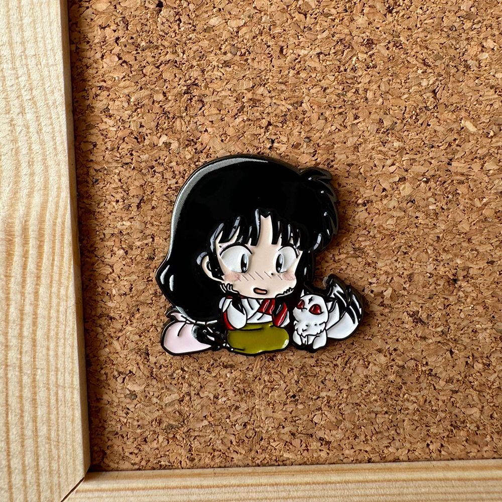 Cartoon Anime Character Enamel - Embroidery Illustration avaliação e preço