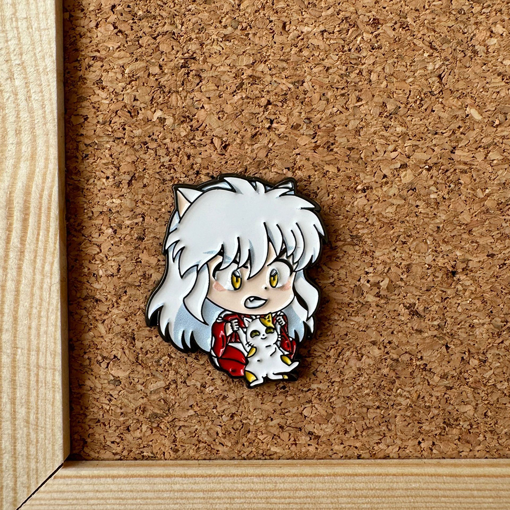 Cartoon Anime Character Enamel - Embroidery Illustration avaliação e preço