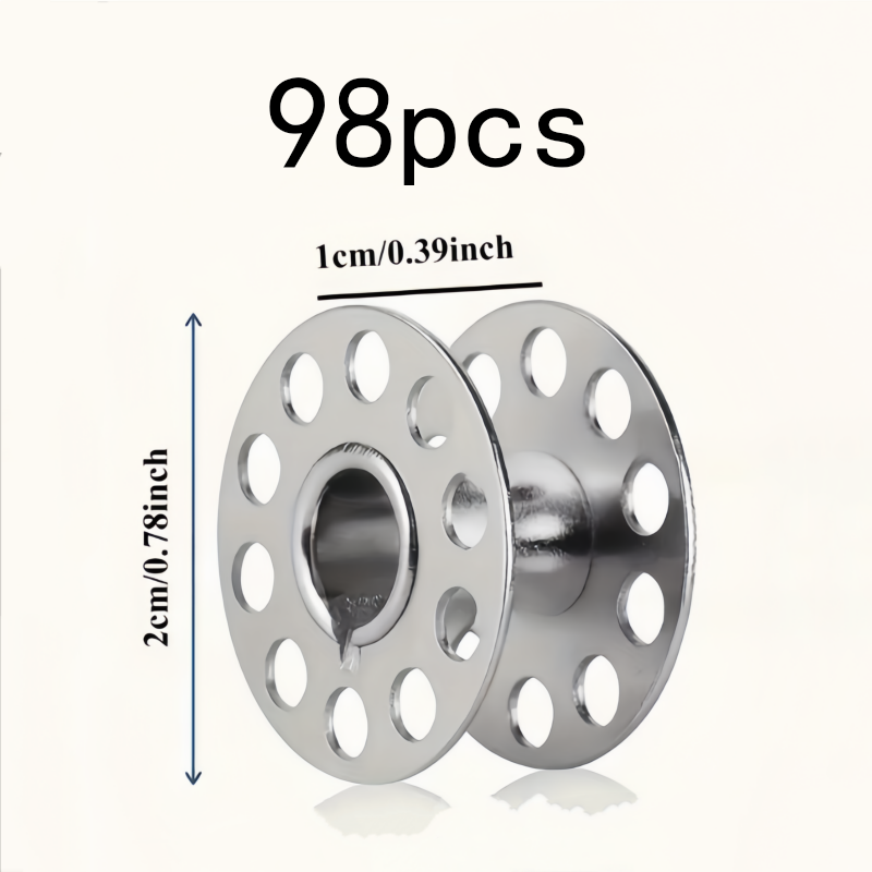 98Pcs Reusable Metal Bobbins,  - Embroidery Machine avaliação e preço