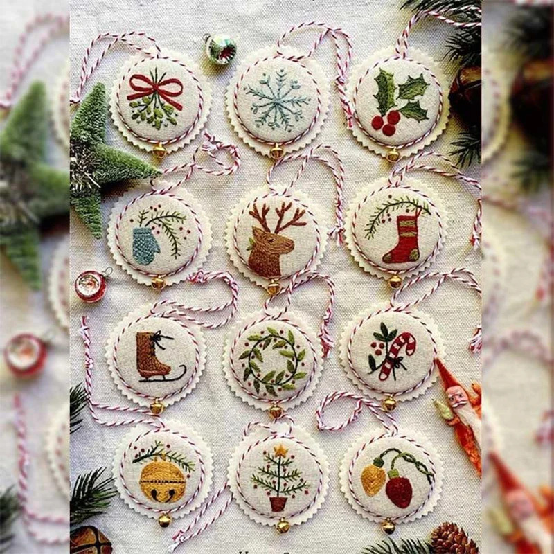 Christmas Embroidery Kit DIY H - Embroidery Xmas Ornaments avaliação e preço