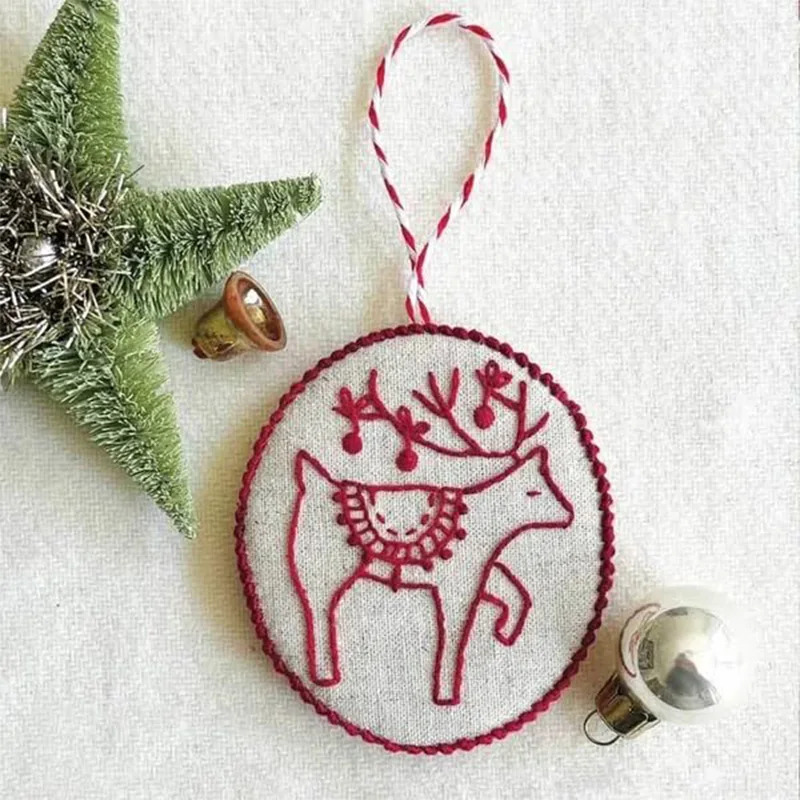 Christmas Embroidery Kit DIY H - Embroidery Xmas Ornaments avaliação e preço