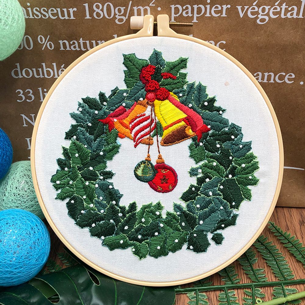 Party Gift Holiday Ornaments D - Embroidery Xmas Ornaments avaliação e preço