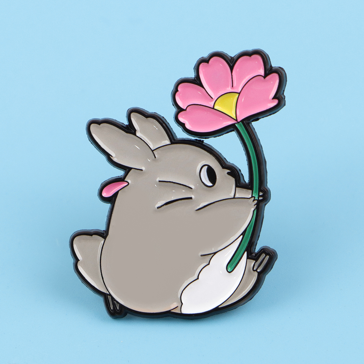 Cute Animal Enamel Pin Anime M - Embroidery Illustration avaliação e preço