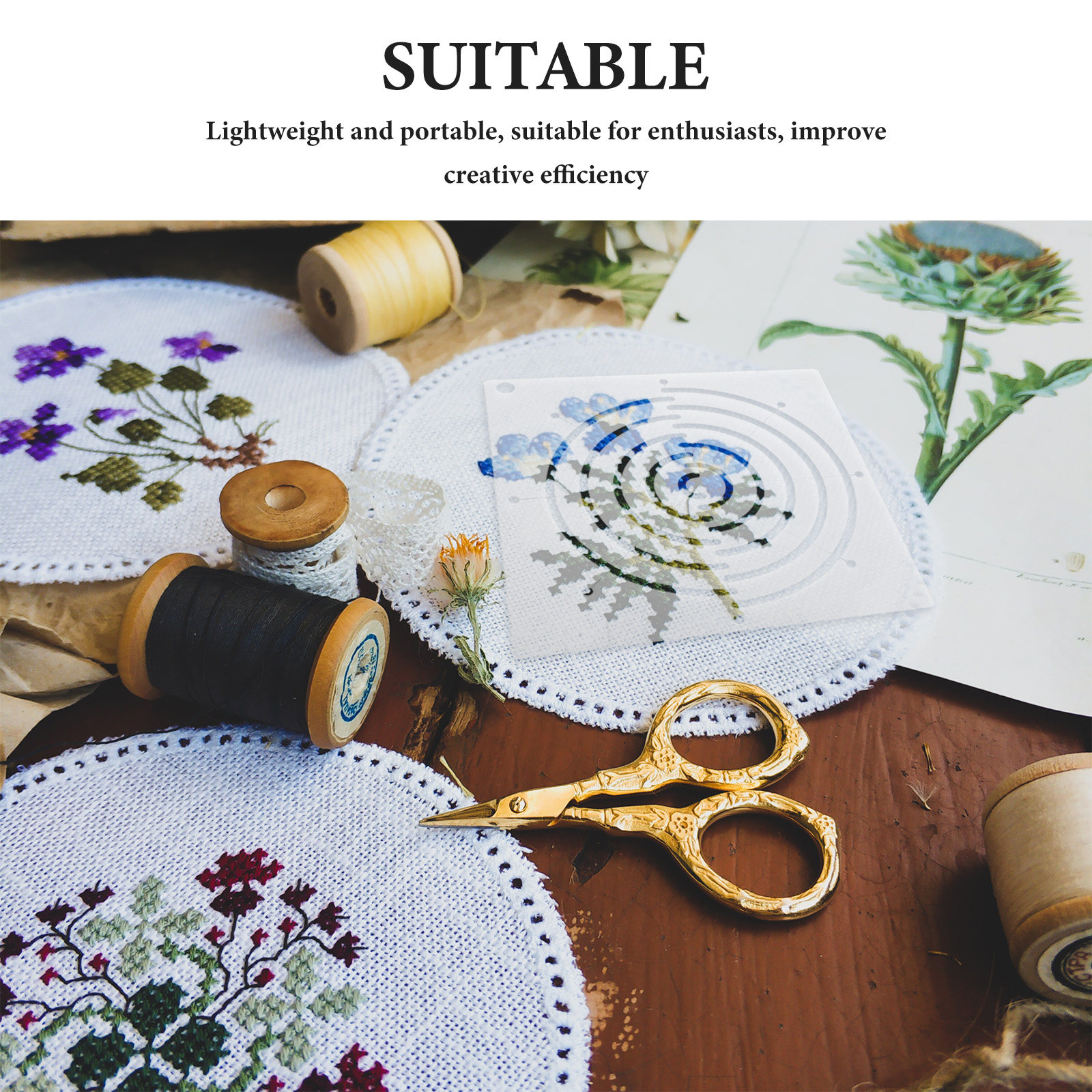 4Pcs Transparent Acrylic Quilt - Embroidery Free Pattern avaliação e preço