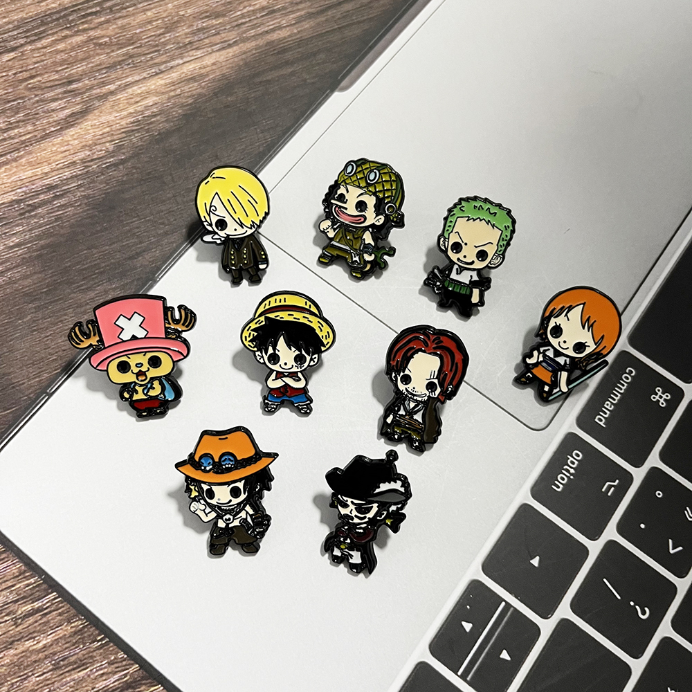 9pcs One Piece Anime Enamel Pi - Embroidery Tulle avaliação e preço
