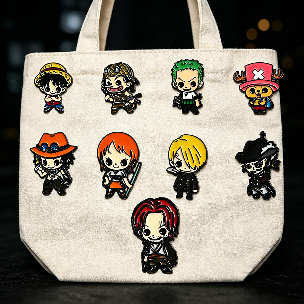 9pcs One Piece Anime Enamel Pi - Embroidery Tulle avaliação e preço