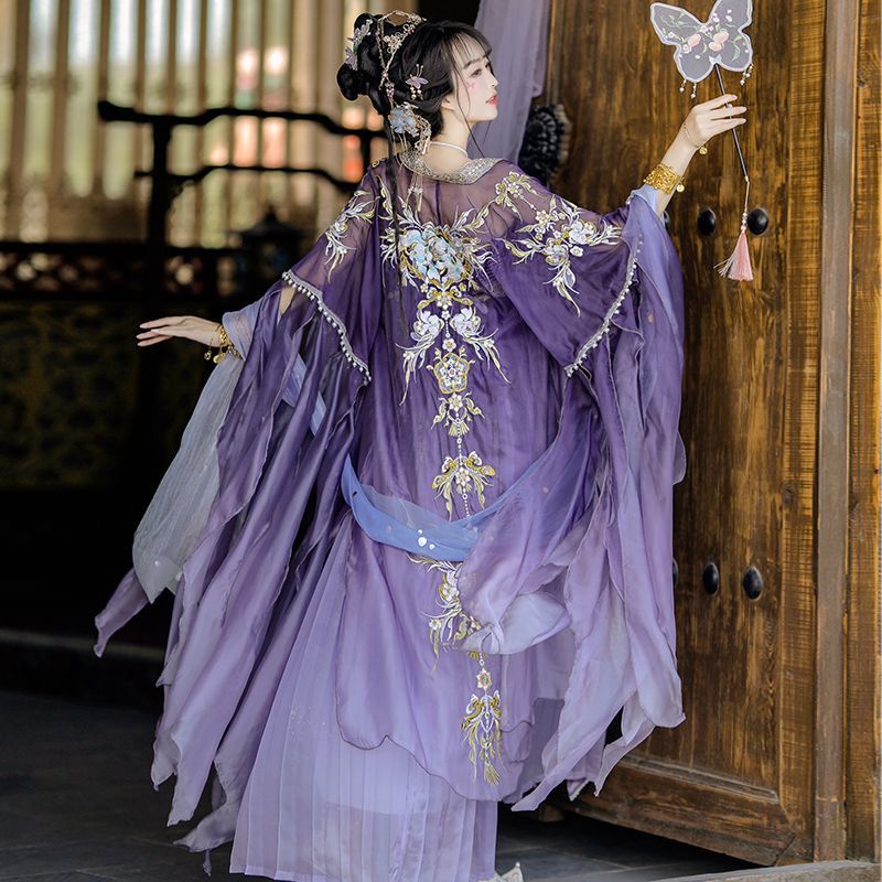 Chinese Hanfu Dress Women Trad - Embroidery Yellow Dress avaliação e preço