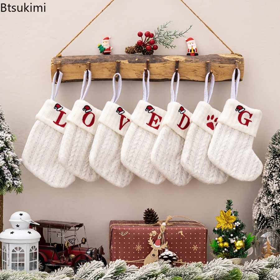 Christmas Letter Embroidery Kn - Embroidery Xmas Ornaments avaliação e preço