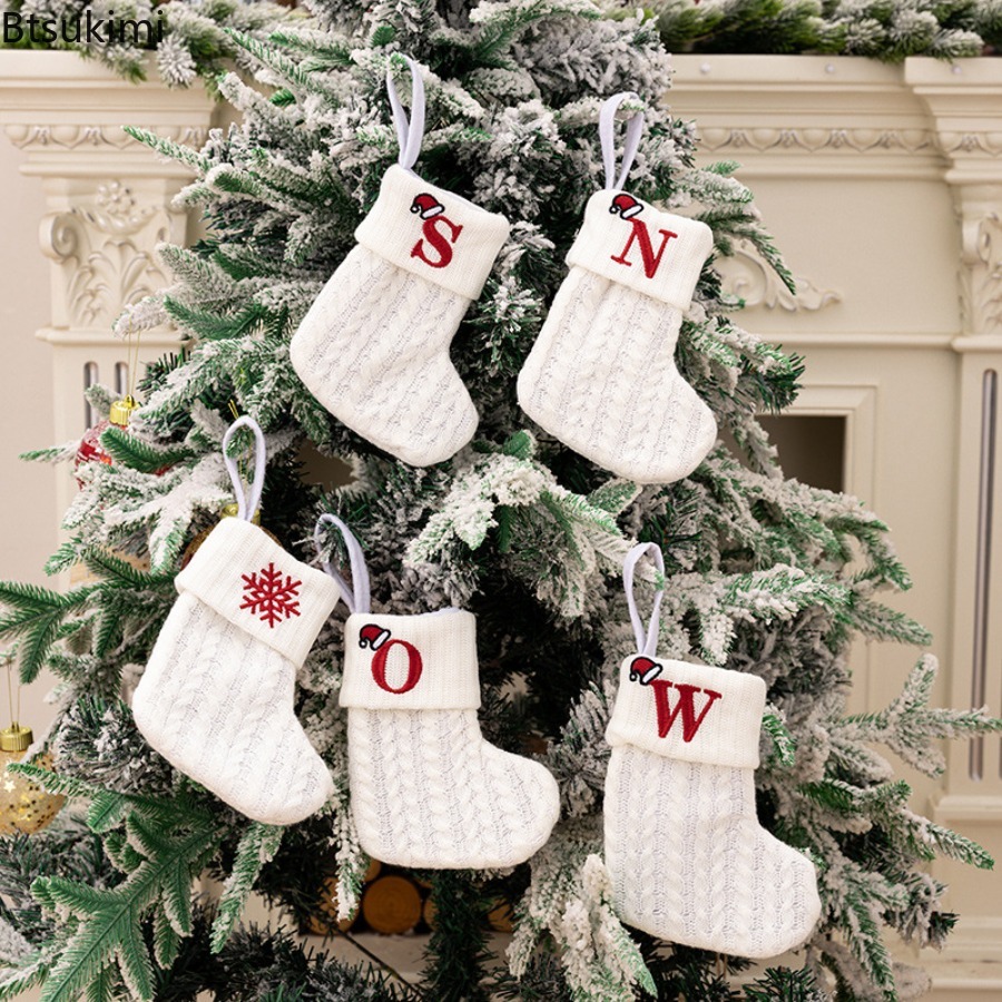 Christmas Letter Embroidery Kn - Embroidery Xmas Ornaments avaliação e preço