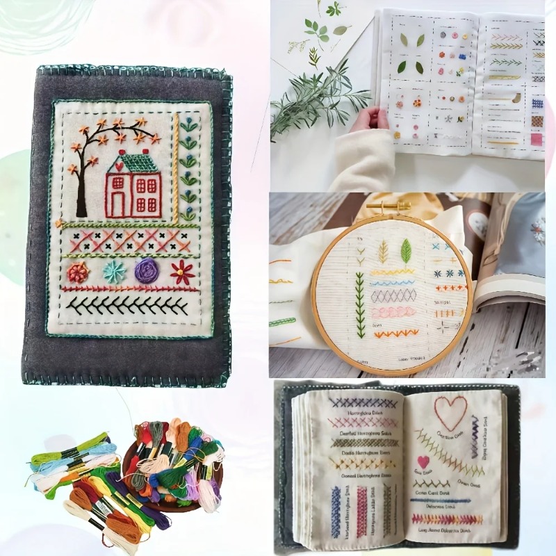 1 set of embroidery embroidery - Embroidery Guide Book avaliação e preço